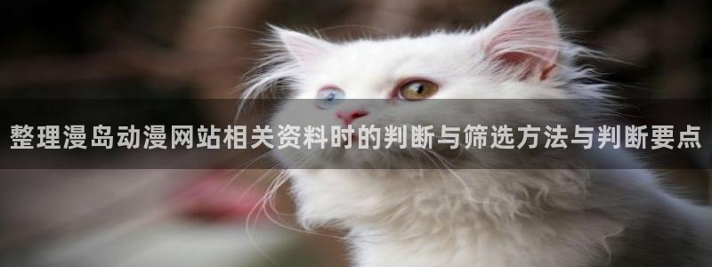 虫虫漫画今日推荐:整理漫岛动漫网站相关资料时的判断与筛选方法与判断要点配图
